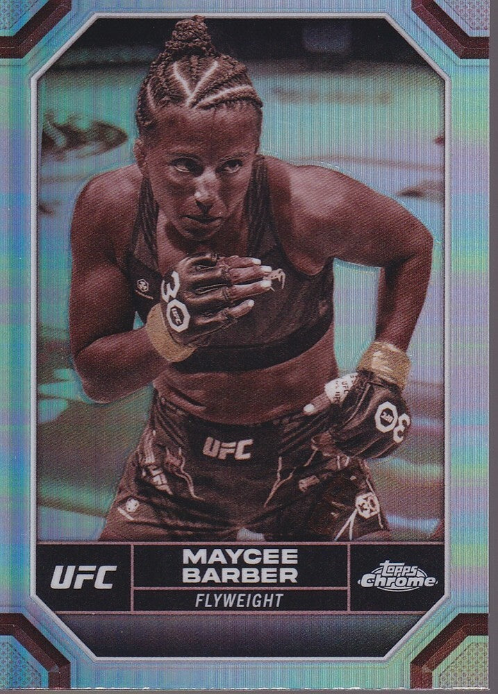 MAYCEE BARBER-NO.132-SEPIA REFRACTOR CARD-2024 TOPPS CHROME UFC