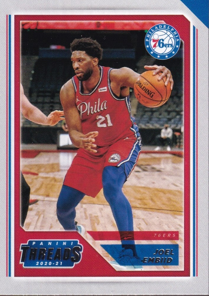 JOEL EMBID-NO.90-2020/21 PANINI CHRONICLES THREADS BASKETBALL TRADING CARD