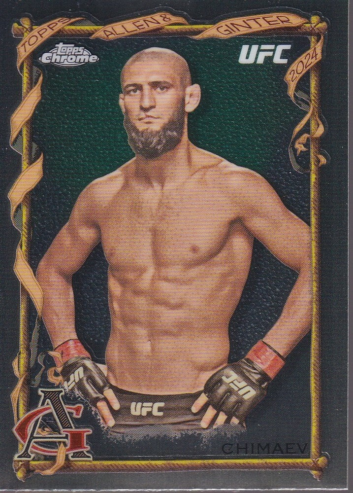 KHAMZAT CHIMAEV-NO.AAG-22-ALLEN & GINTER INSERT CARD-2024 TOPPS CHROME UFC