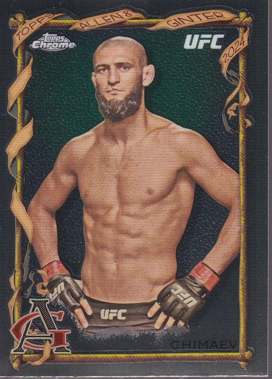 KHAMZAT CHIMAEV-NO.AAG-22-ALLEN & GINTER INSERT CARD-2024 TOPPS CHROME UFC