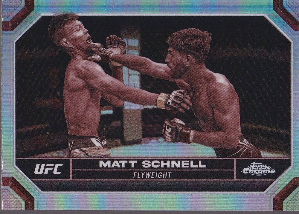 MATT SCHNELL-NO.129-SEPIA REFRACTOR CARD-2024 TOPPS CHROME UFC