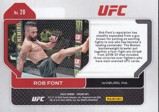 No.20-ROB FONT-2022 PANINI UFC PRIZM TRADING CARD