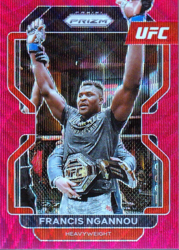 FRANCIS NGANNOU-NO.153 (RUBY WAVE PRIZM) 2022 PANINI PRIZM UFC CARD