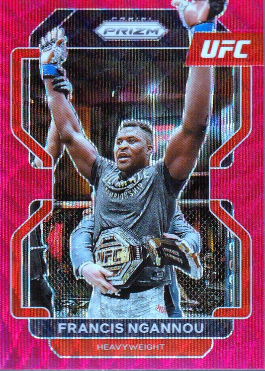 FRANCIS NGANNOU-NO.153 (RUBY WAVE PRIZM) 2022 PANINI PRIZM UFC CARD