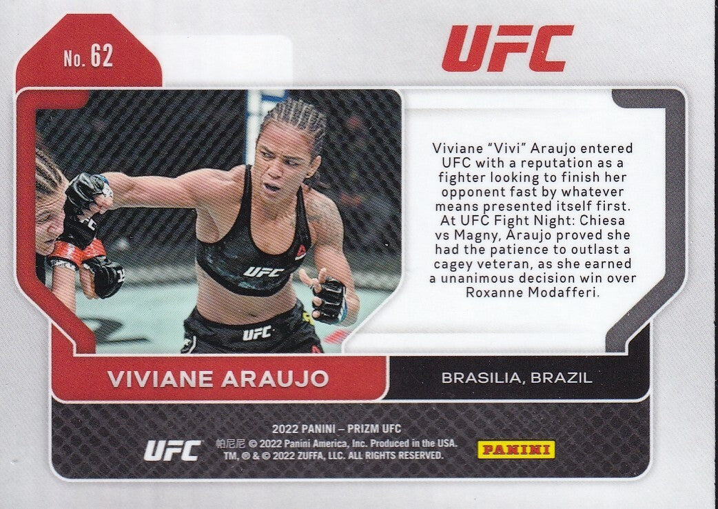 No.62-VIVIANE ARAUJO-2022 PANINI UFC PRIZM TRADING CARD