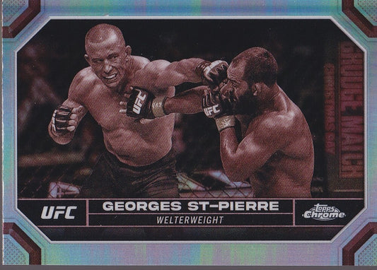 GEORGES ST-PIERRE-NO.68-SEPIA REFRACTOR CARD-2024 TOPPS CHROME UFC