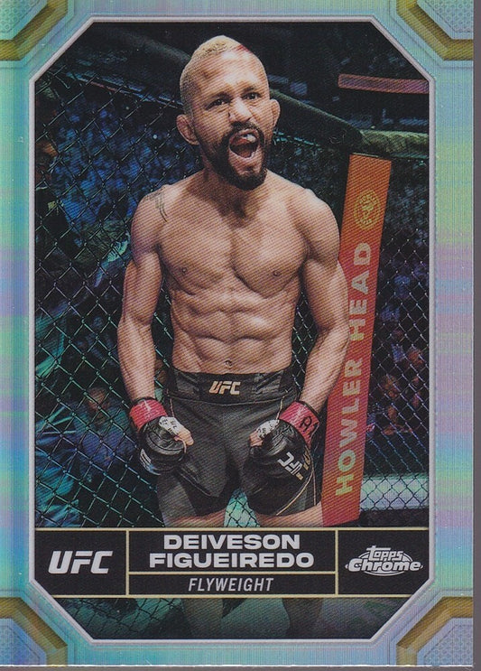 DEIVESON FIGUEIREDO-NO.57-CHROME REFRACTOR CARD-2024 TOPPS CHROME UFC