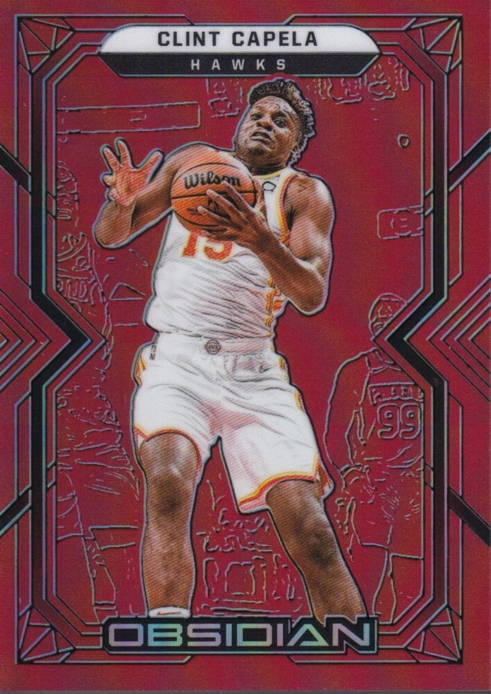 CLINT CAPELA-NO.66 (ELECTRIC ETCH RED FLOOD)-2021/22 PANINI OBSIDIAN CARD