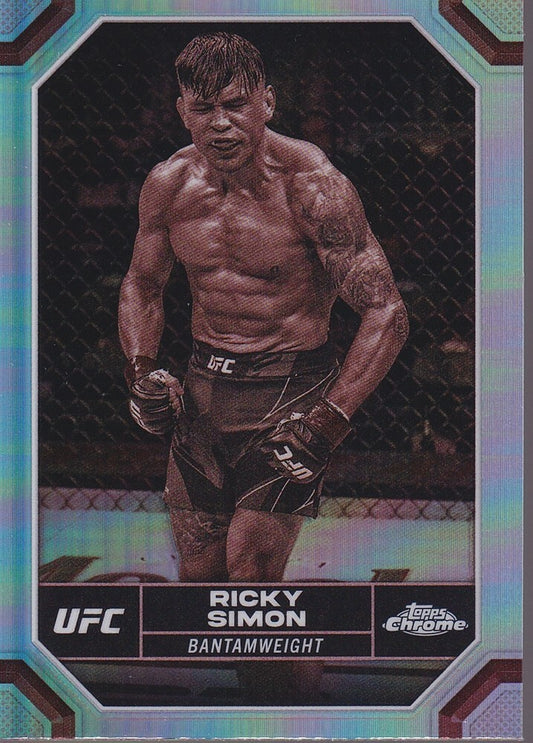 RICKY SIMON-NO.163-SEPIA REFRACTOR CARD-2024 TOPPS CHROME UFC