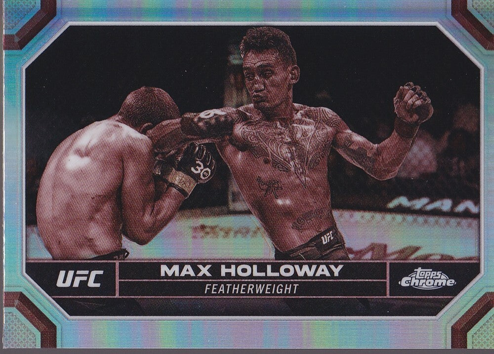 MAX HOLLOWAY-NO.131-SEPIA REFRACTOR CARD-2024 TOPPS CHROME UFC