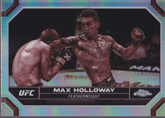 MAX HOLLOWAY-NO.131-SEPIA REFRACTOR CARD-2024 TOPPS CHROME UFC