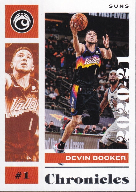 DEVIN BOOKER-NO.47-2020/21 PANINI CHRONICLES BASKETBALL TRADING CARD