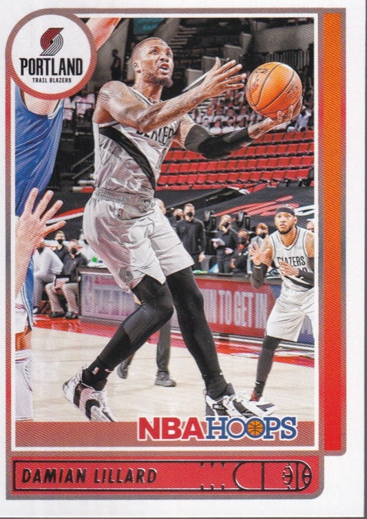 DAMIAN LILLARD-NO.61-2021/22 PANINI HOOPS BASKETBALL TRADING CARD
