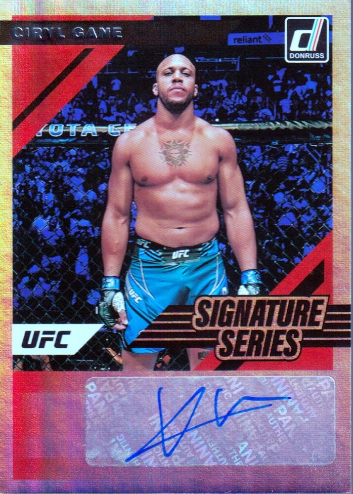 CIRYL GANE-NO.SS-CGN (SIGNATURE SERIES) 2022 PANINI DONRUSS UFC CARD