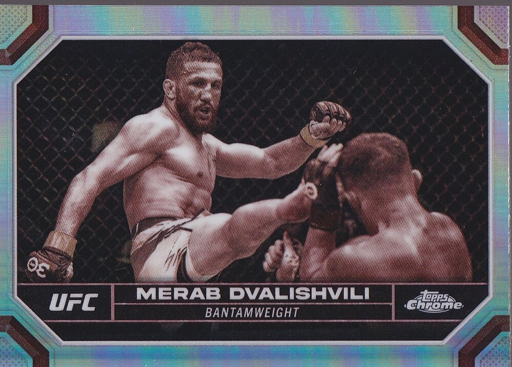 MERAB DVALISHVILI-NO.135-SEPIA REFRACTOR CARD-2024 TOPPS CHROME UFC