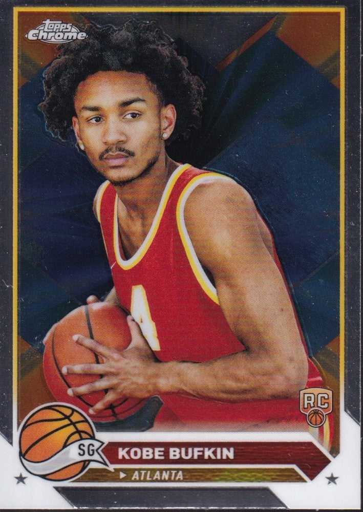 2023-24 Topps Chrome Basketball (NBA) #197-Kobe Bufkin Base (RC) Rookie Card