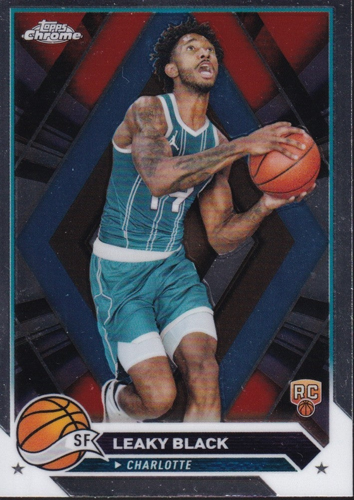 2023-24 Topps Chrome Basketball (NBA) #51-Leaky Black Base (RC) Rookie Card