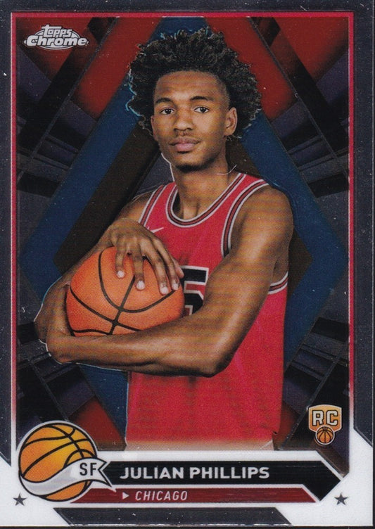 2023-24 Topps Chrome Basketball (NBA) #39 Julian Phillips Base (RC) Rookie Card