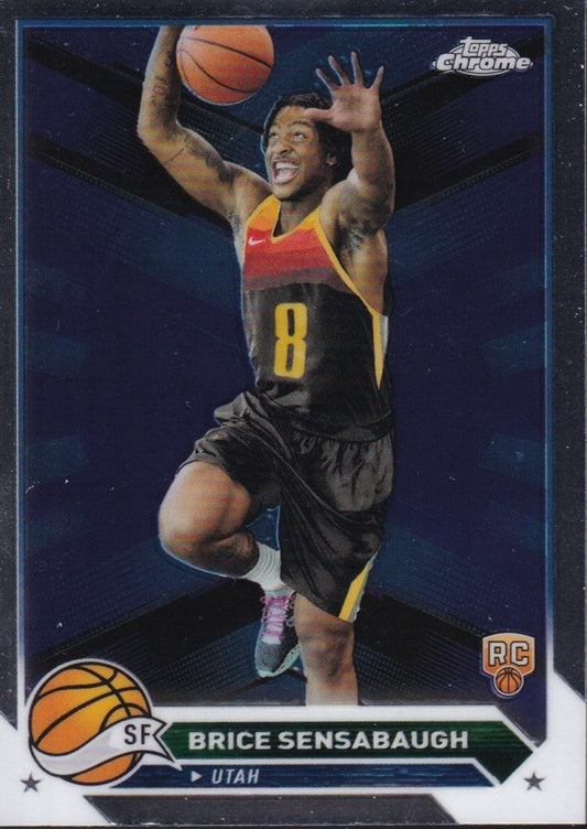 2023-24 Topps Chrome Basketball (NBA) #73 Brice Sensabaugh Base (RC) Rookie Card