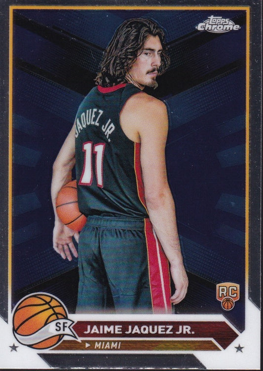 2023-24 Topps Chrome Basketball (NBA) #121 Jamie jaquez jr Base (RC) Rookie Card
