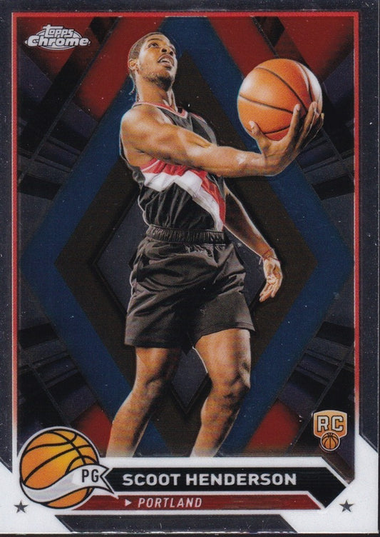 2023-24 Topps Chrome Basketball (NBA) #60 Scoot Henderson Base (RC) Rookie Card