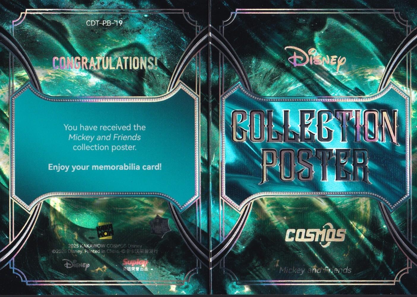 2025 Kakawow Cosmos Mickey and Friends Collection Poster Booklet Card-CDT-PB-19