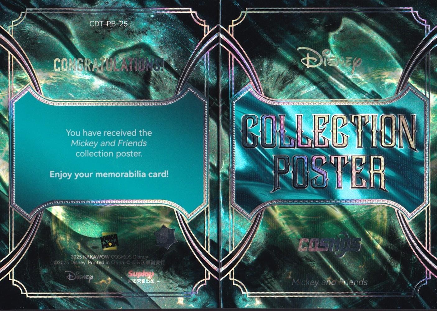 2025 Kakawow Cosmos Mickey and Friends Collection Poster Booklet Card-CDT-PB-25