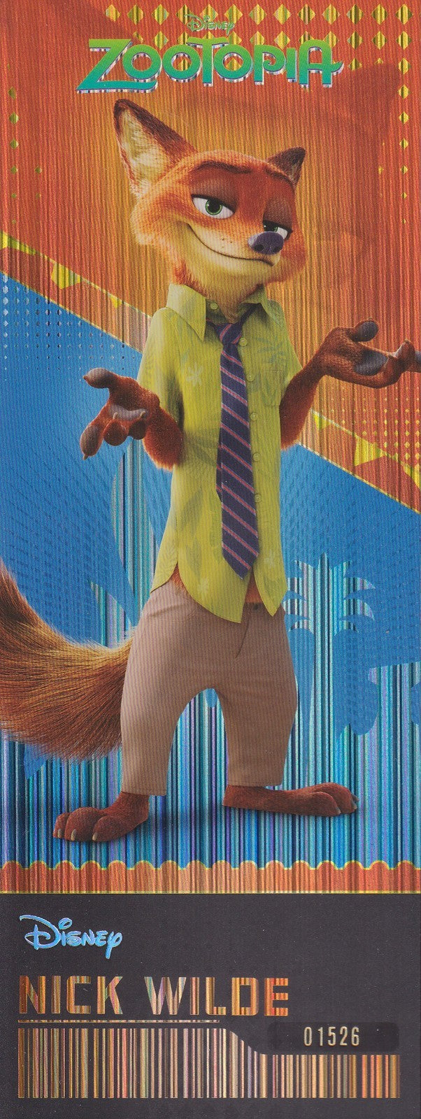 2024 Kakawow Zootopia Jumbo Ticket-Nick Wilde-#RTJC-DZP-02 (01526/3000)