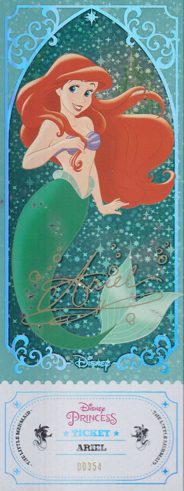 2024 Kakawow Disney Princess Jumbo Ticket-Ariel-#RTJC-DDP-12 (00354/3000)