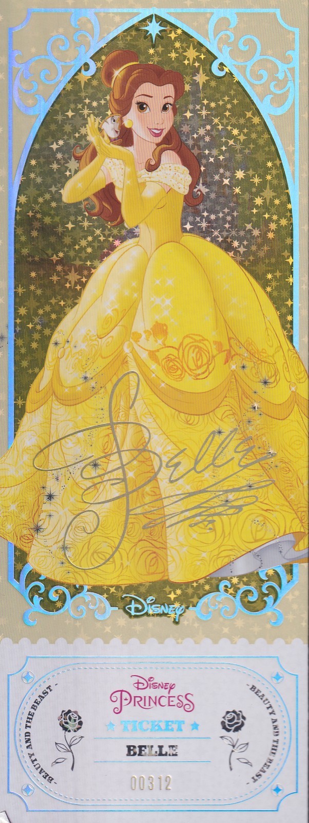 2024 Kakawow Disney Princess Jumbo Ticket-Belle-#RTJC-DDP-07 (00312/3000)