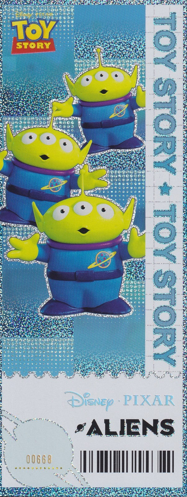 2024 Kakawow Toy Story Jumbo Refractor Ticket-Aliens #RTJC-DTS-03 (00668/3000)