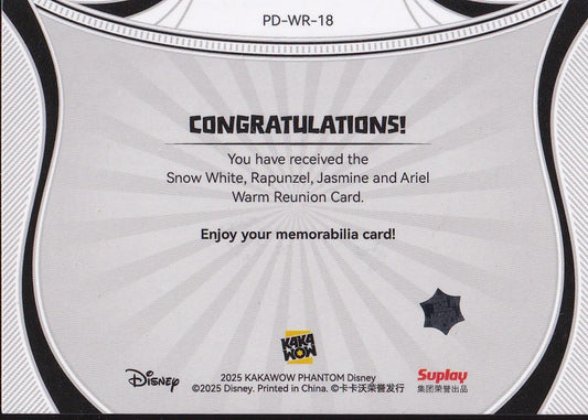 2025 Phantom Disney Warm Reunion #PD-WR-18 Snow White, Rapunzel, Jasmine & Ariel