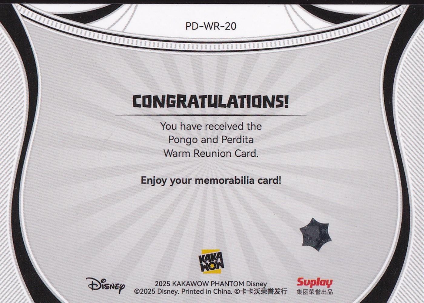 2025 Kakawow Phantom Disney Warm Reunion #PD-WR-20 Perdita & Pongo