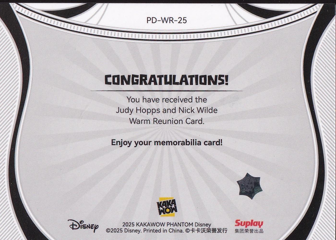 2025 Kakawow Phantom Disney Warm Reunion #PD-WR-25 Judy Hopps & Nick Wilde