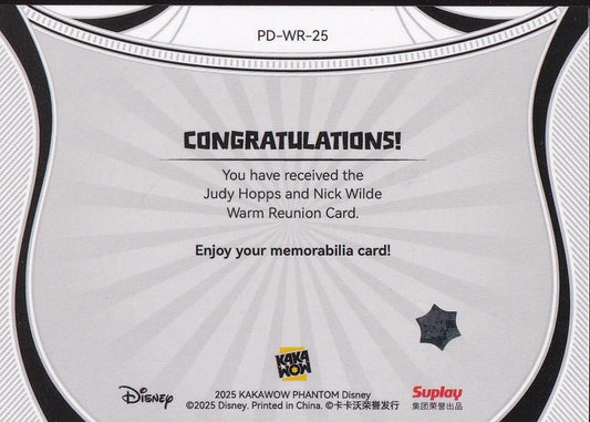 2025 Kakawow Phantom Disney Warm Reunion #PD-WR-25 Judy Hopps & Nick Wilde