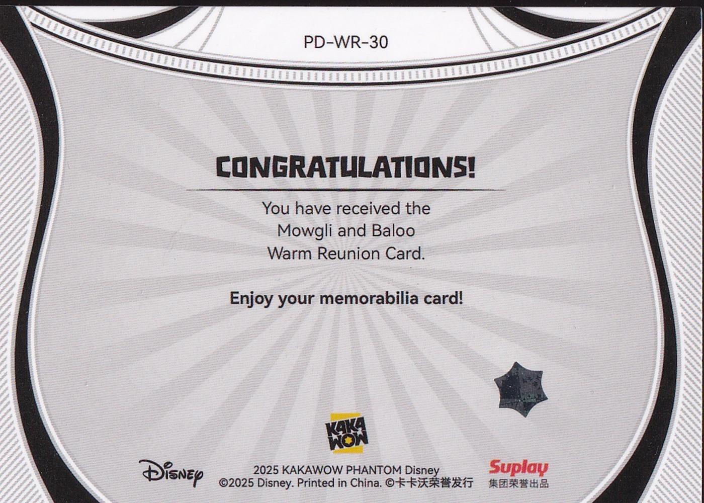 2025 Kakawow Phantom Disney Warm Reunion #PD-WR-30 Mowgli & Baloo