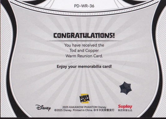2025 Kakawow Phantom Disney Warm Reunion #PD-WR-36 Tod & Copper