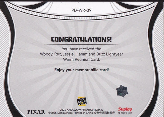 2025 Phantom Warm Reunion #PDWR39 Woody, Buzz Lightyear, Jessie, Hamm & Rex