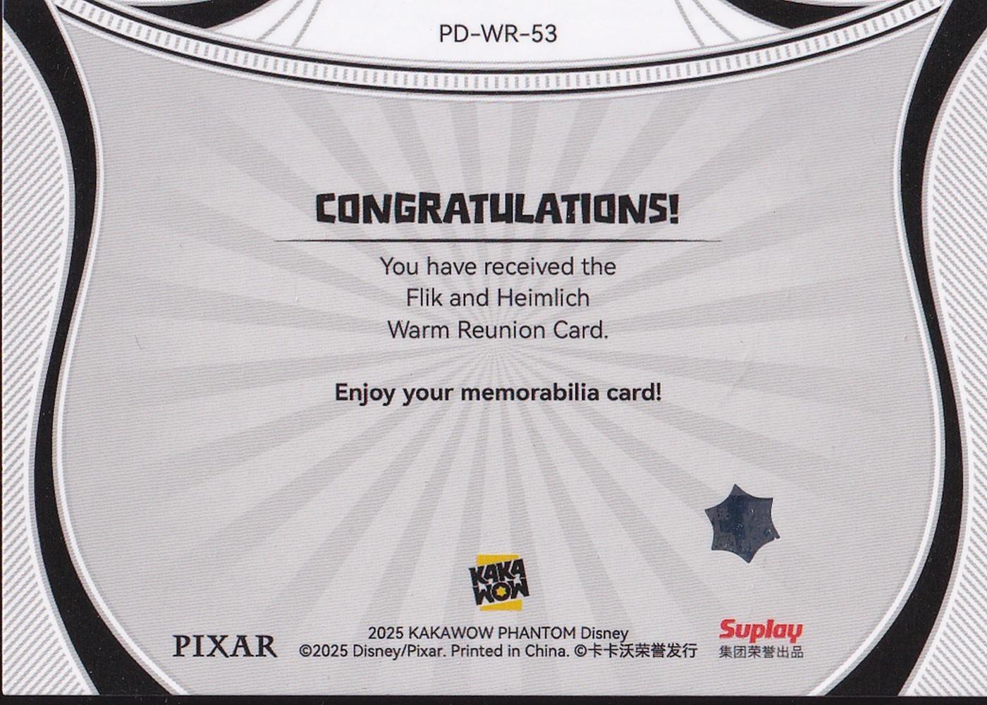 2025 Kakawow Phantom Disney Warm Reunion #PD-WR-53 Flik & Heimlich