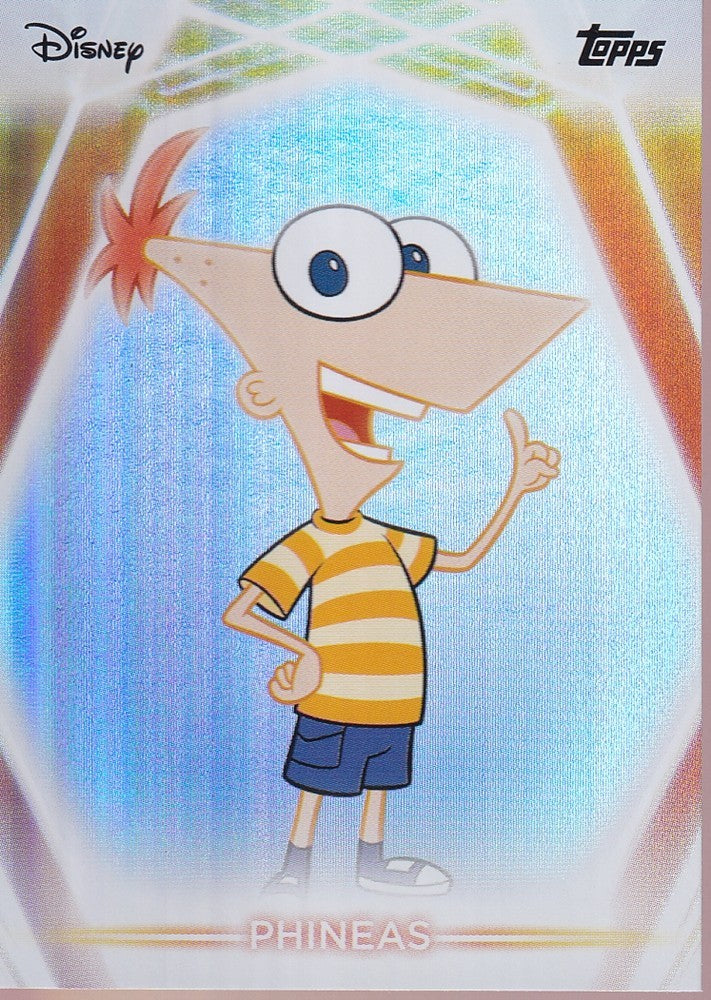 2026 Topps Disney Neon Rainbow Foil #1 Phineas