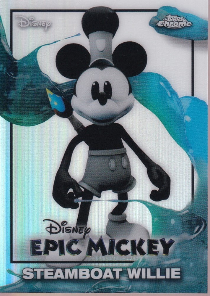 2026 Topps Disney Neon Epic Mickey #EM-10 Steamboat Willie