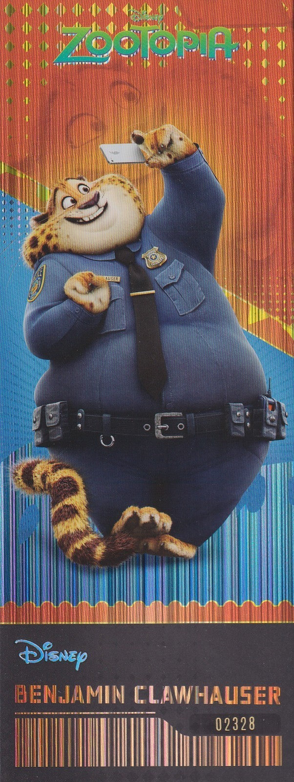 2024 Kakawow Zootopia Jumbo Refractor Ticket-Benjamin Clawhauser-#RTJC-DZP-04