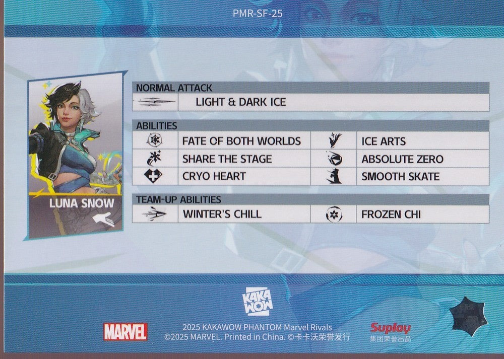2025 Kakawow Phantom Marvel Rivals Identity #PMR-SF-25 Luna Snow