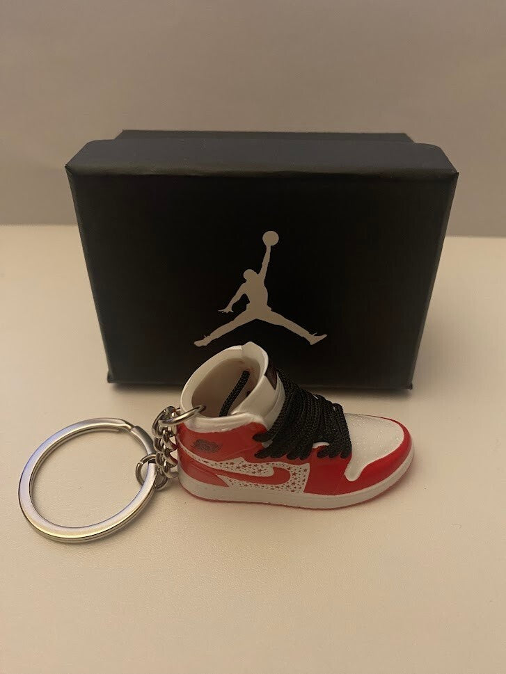 SUPREME x AIR JORDAN HIGH STARS (VARSITY RED)-3D SNEAKER KEYCHAIN WITH BOX