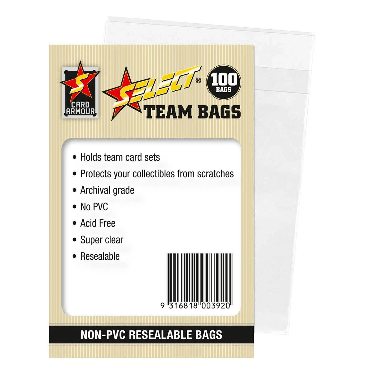 Select Card Armour Resealable Team Bags (100 pk)