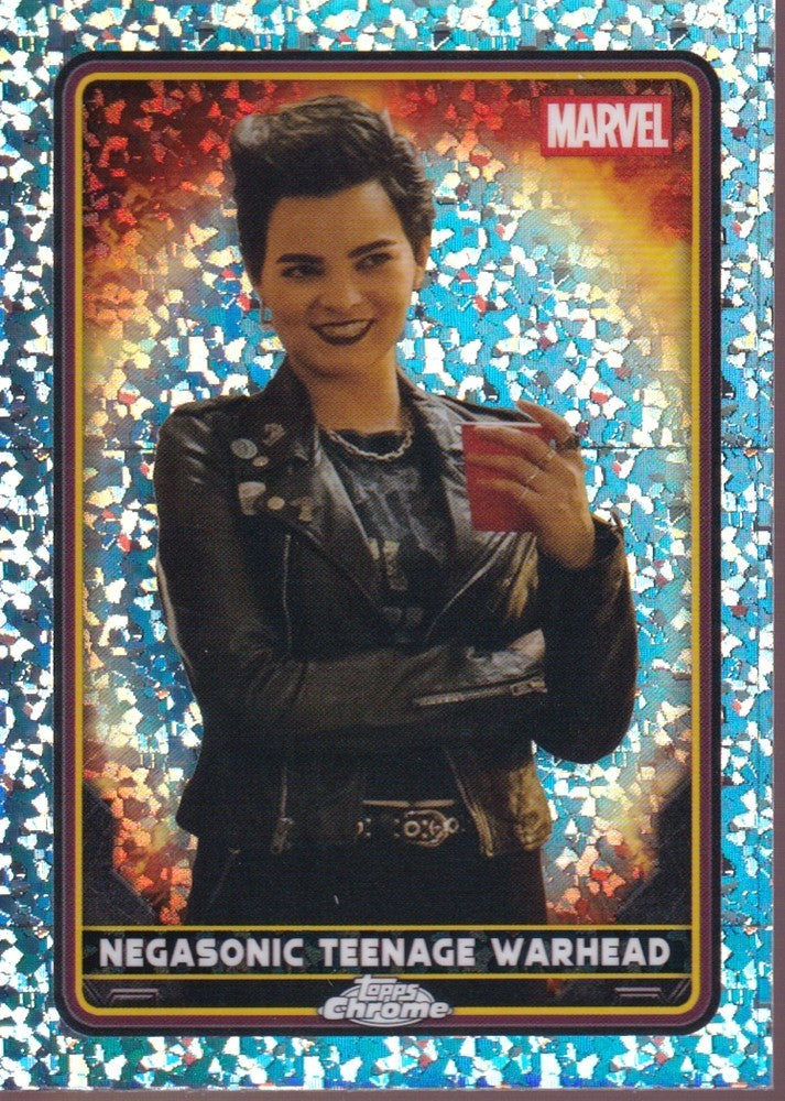 2025 Topps Chrome Deadpool Mini Diamond Refractors #26 Negasonic Teenage Warhead