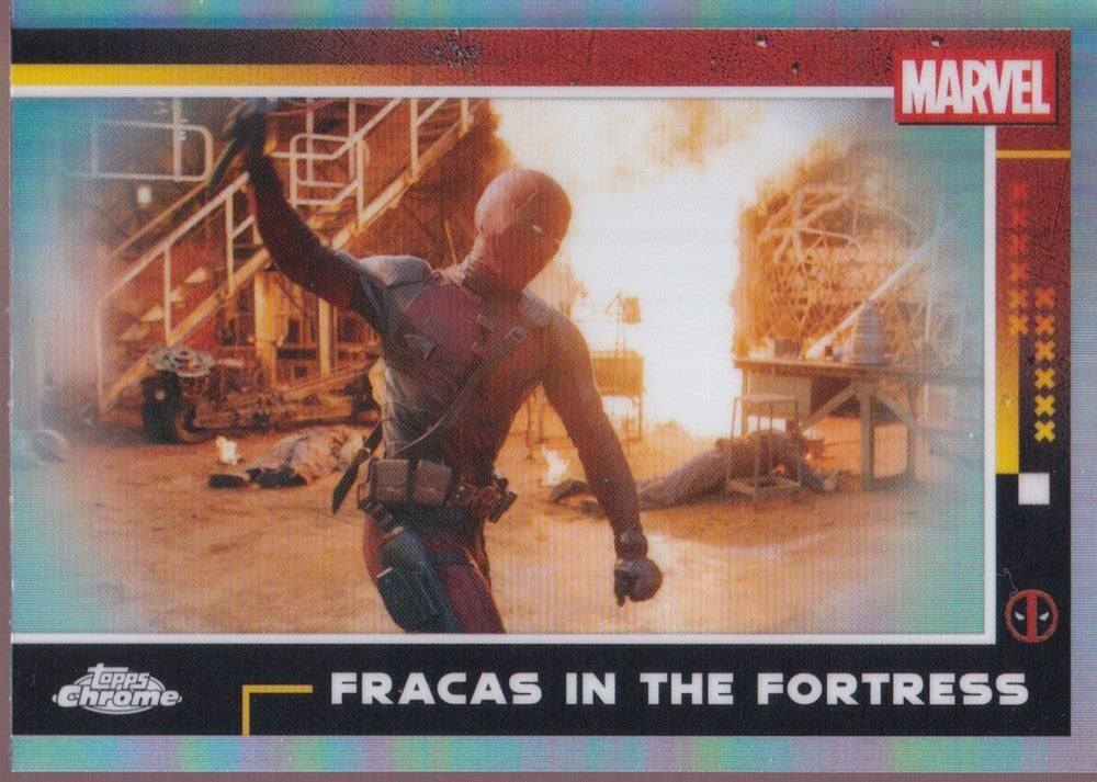 2025 Topps Chrome Deadpool Refractors #79 Fracas In The Fortress