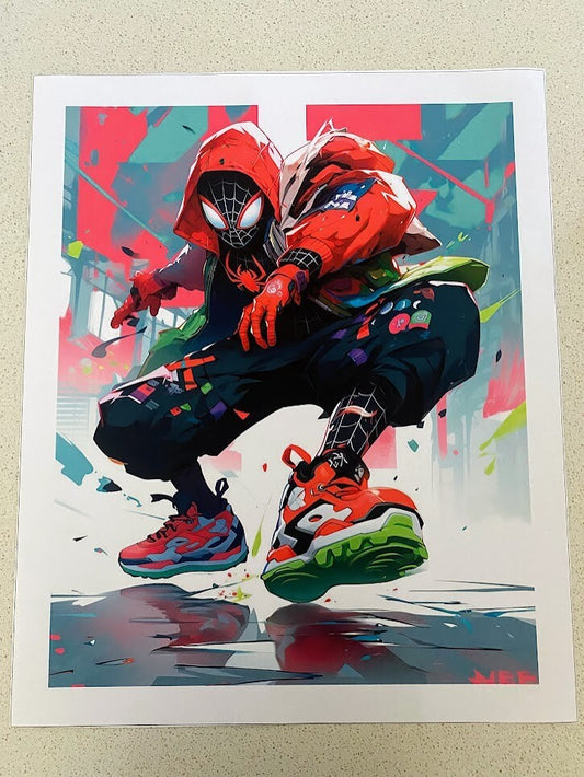 MILES MORALES SPIDER-MAN-40CM(W)x50CM(L) CANVAS PRINT POSTER-(ROLLED)