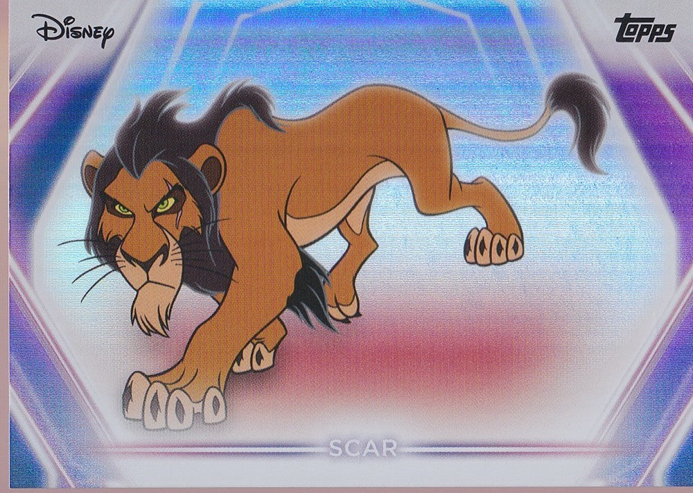 2026 Topps Disney Neon Rainbow Foil #43 Scar