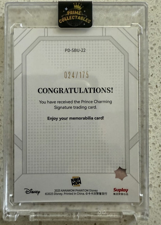 2025 Kakawow Phantom Disney Signatures Blue #PD-SBU-22 Prince Charming (024/175)